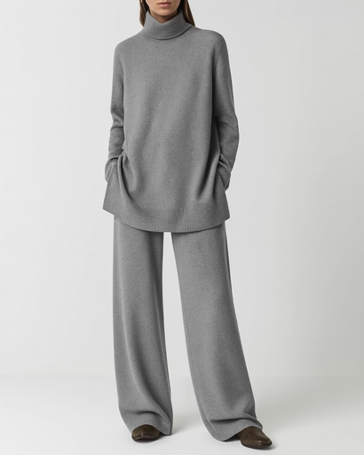 Ensemble Loungewear Femme – Oversize – Col Roulé & Pantalon Large