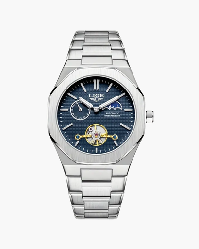 Montre Homme Automatique Squelette – Cadran Ajouré & Bracelet Intégré | Mécanique Élégante