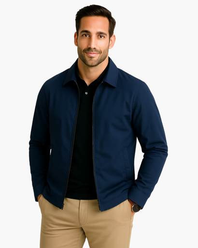 Veste homme zippée à doublure discrète