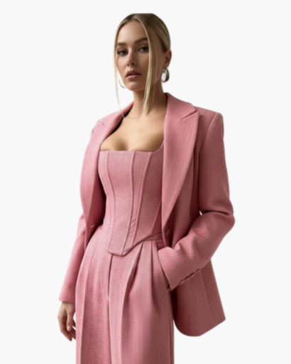 Ensemble Femme Corset Tailleur – Tenue Bureau Élégante | Invitée de Mariage & Style Structuré