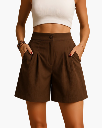 Short taille haute élégant – Look estival raffiné
