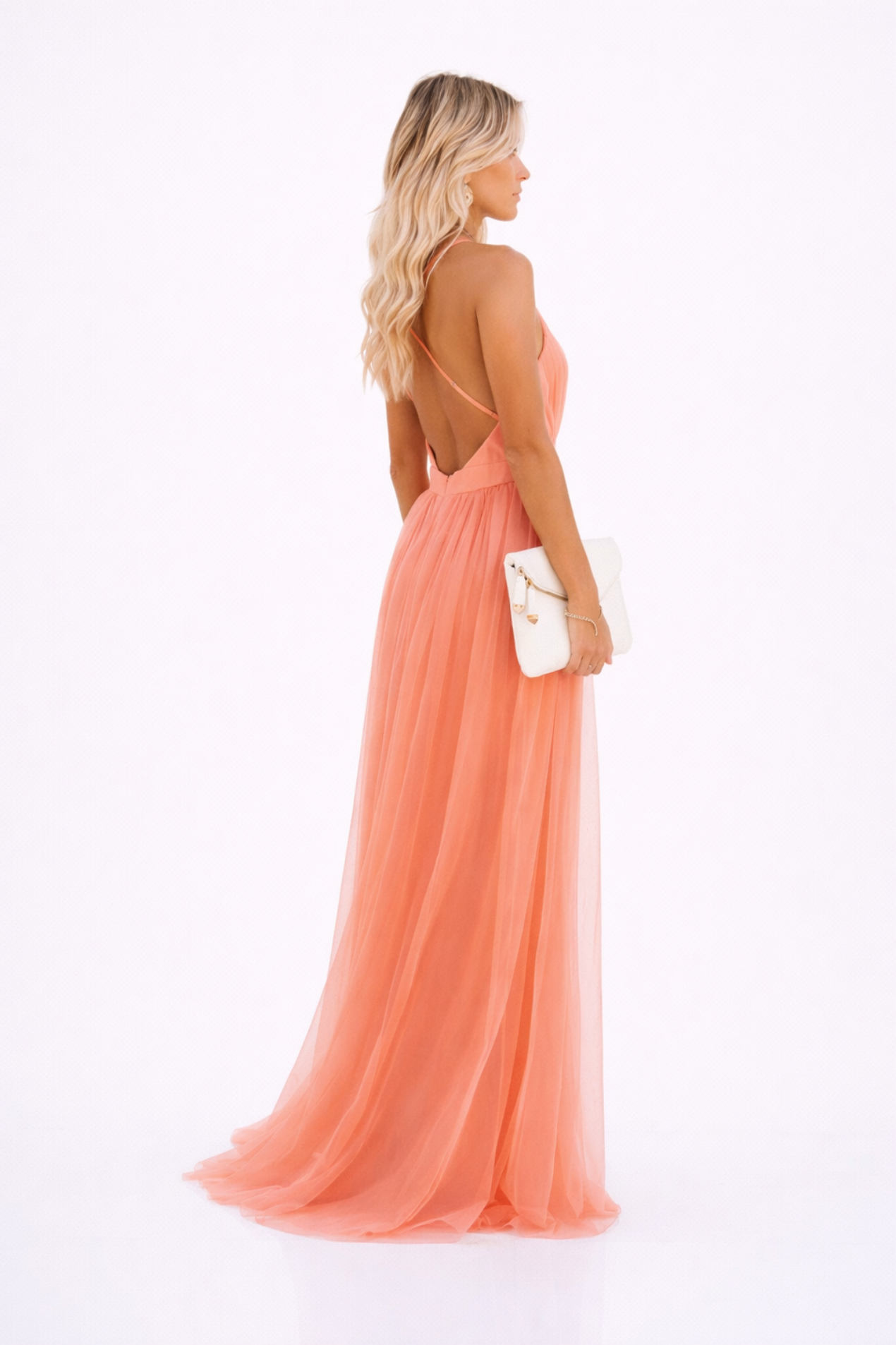 Robe Longue Femme Décolleté Profond – Robe De Soirée Fluide Avec Fente