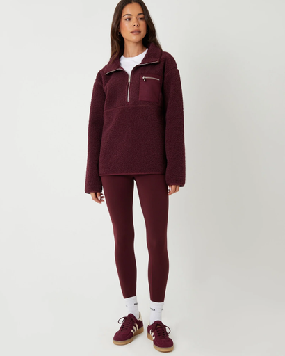 Pull Polaire Femme Demi-Zip – Confort Douillet et Style Décontracté