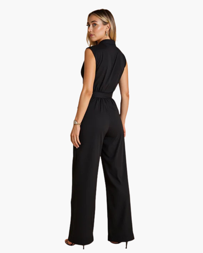 Combinaison Femme Col Montant Ceinturée – Jumpsuit Habillé & Élégant | Soirée & Invitée Mariage