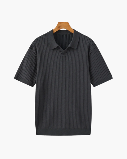 Polo en maille côtelée pour homme – Élégance estivale