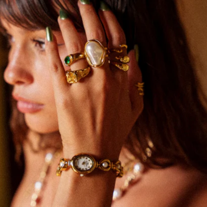 Montre Bracelet Femme Élégante – Style Vintage avec Perles Luxueuses