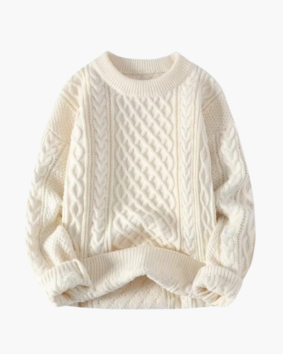 Pull Torsadé Unisexe – Look Tricoté Classique & Chaleur Douillette