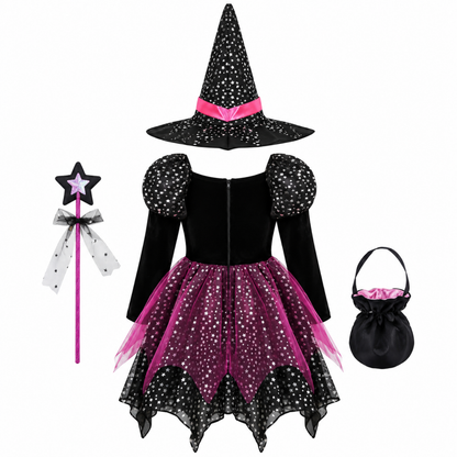 Ensemble de sorcière 4 pièces, détail du sac à bonbons