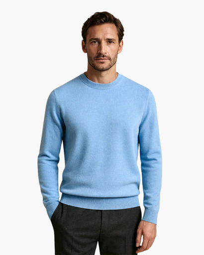 Pull Col Rond en Cachemire pour Homme – Élégance Intemporelle & Douceur Suprême