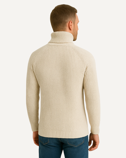 Pull Col Roulé Homme en Tricot Épais – Chaud & Élégant pour l’Hiver