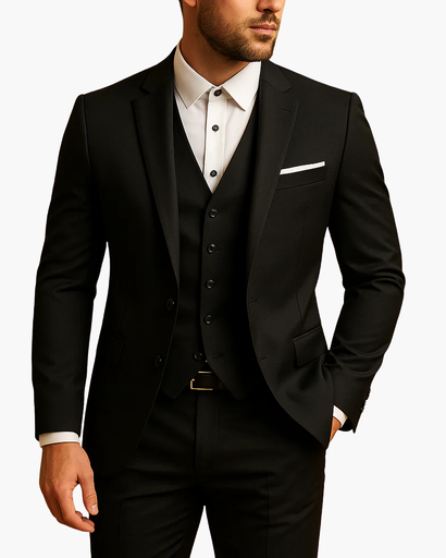 Costume Homme 3 Pièces – Slim Fit avec Veste, Gilet et Pantalon