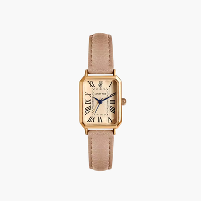Montre Femme Élégante Rectangulaire – Bracelet en Cuir au Design Classique
