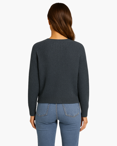 Pull Femme Tricoté Col V – Confort Doux & Style Polyvalent