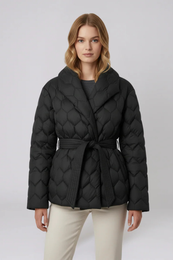 Veste Matelassée Femme Ceinturée – Coupe Élégante & Silhouette Structurée
