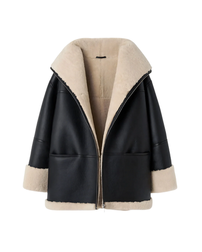Veste d’Hiver Oversize Femme en Fourrure Douce | Style Biker Chic & Élégant