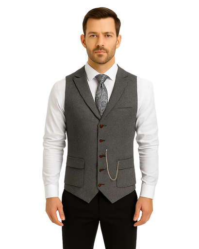 Gilet habillé homme – style classique à boutons