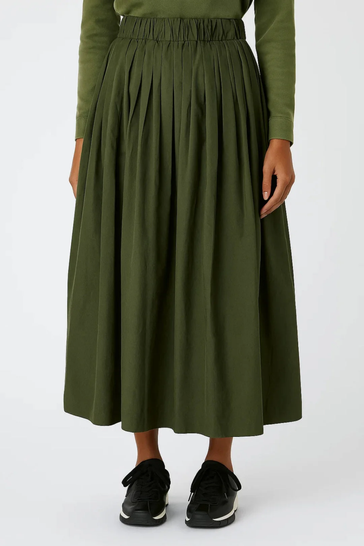 Jupe midi femme évasée taille élastique