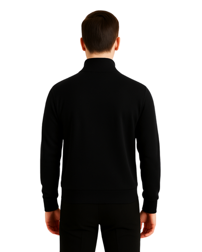 Veste Homme Zippée en 100% Coton avec Col Montant – Casual Chic et Confortable