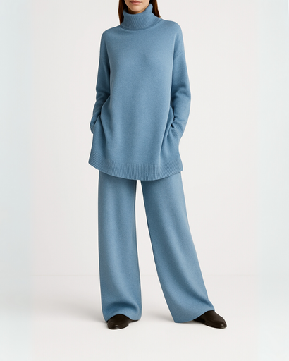 Ensemble Loungewear Femme – Oversize – Col Roulé & Pantalon Large