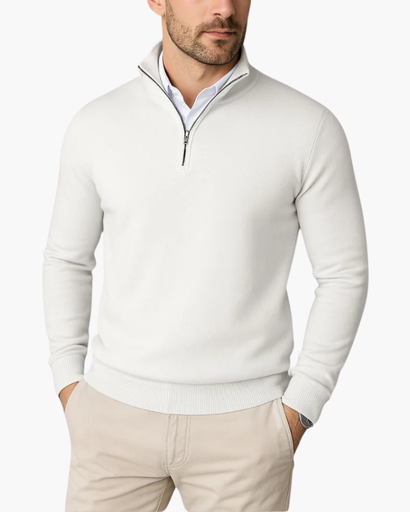 Pull Homme Demi-Zip Élégant – Style Business Décontracté