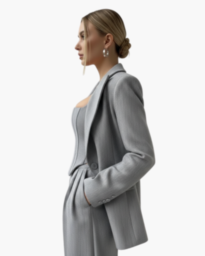 Ensemble Femme Corset Tailleur – Tenue Bureau Élégante | Invitée de Mariage & Style Structuré