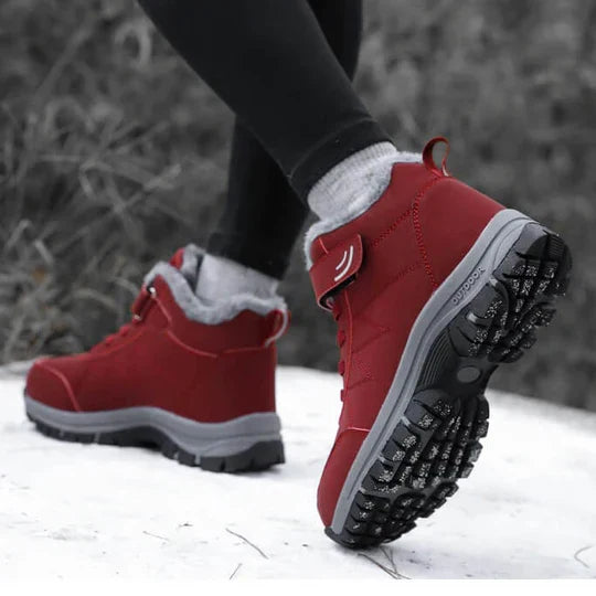 bottes d'hiver fourrées, détail de la doublure