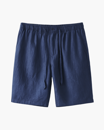 Short estival style lin avec taille élastique