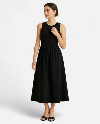 Jupe Midi Femme Lin – Taille Haute Évasée & Coupe Élégante | Style Estival Chic
