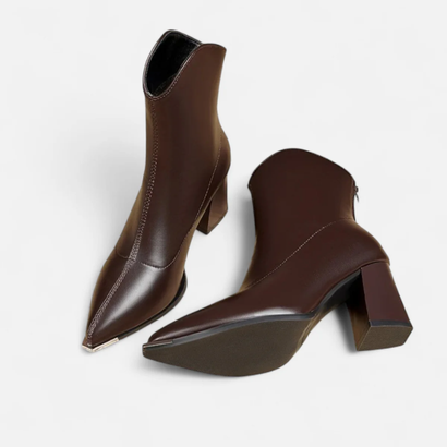 Bottines à Talons pour Femme – Design Pointu Élégant et Minimaliste