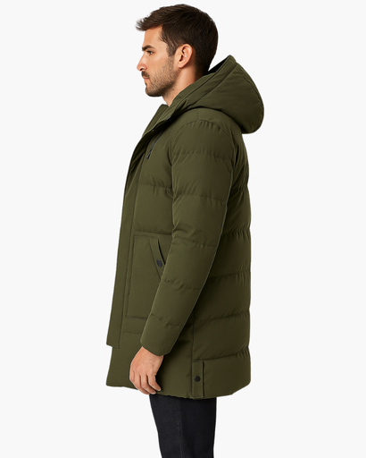 Parka D’Hiver Matelassée pour Homme | Coupe Longue & Capuche
