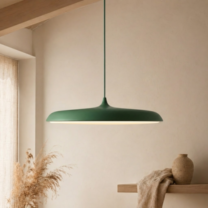 Suspension LED aluminium finition vert clair