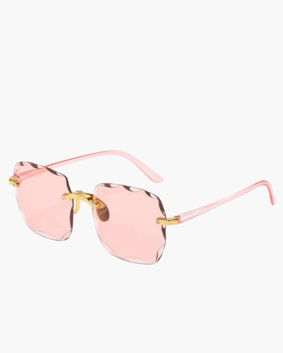 Lunettes de soleil femme à verres ondulés et structure ouverte