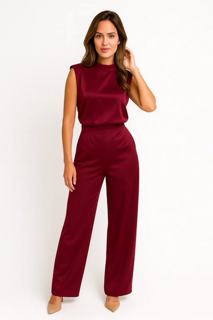 Combinaison Pantalon Femme Élégante Coupe Large – Tenue Chic et Habillée