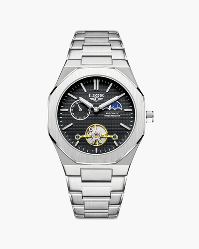 Montre Homme Automatique Squelette – Cadran Ajouré & Bracelet Intégré | Mécanique Élégante