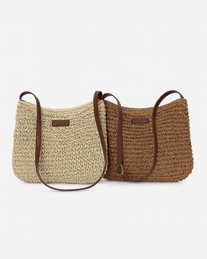 Sac à bandoulière tressé avec sangle réglable