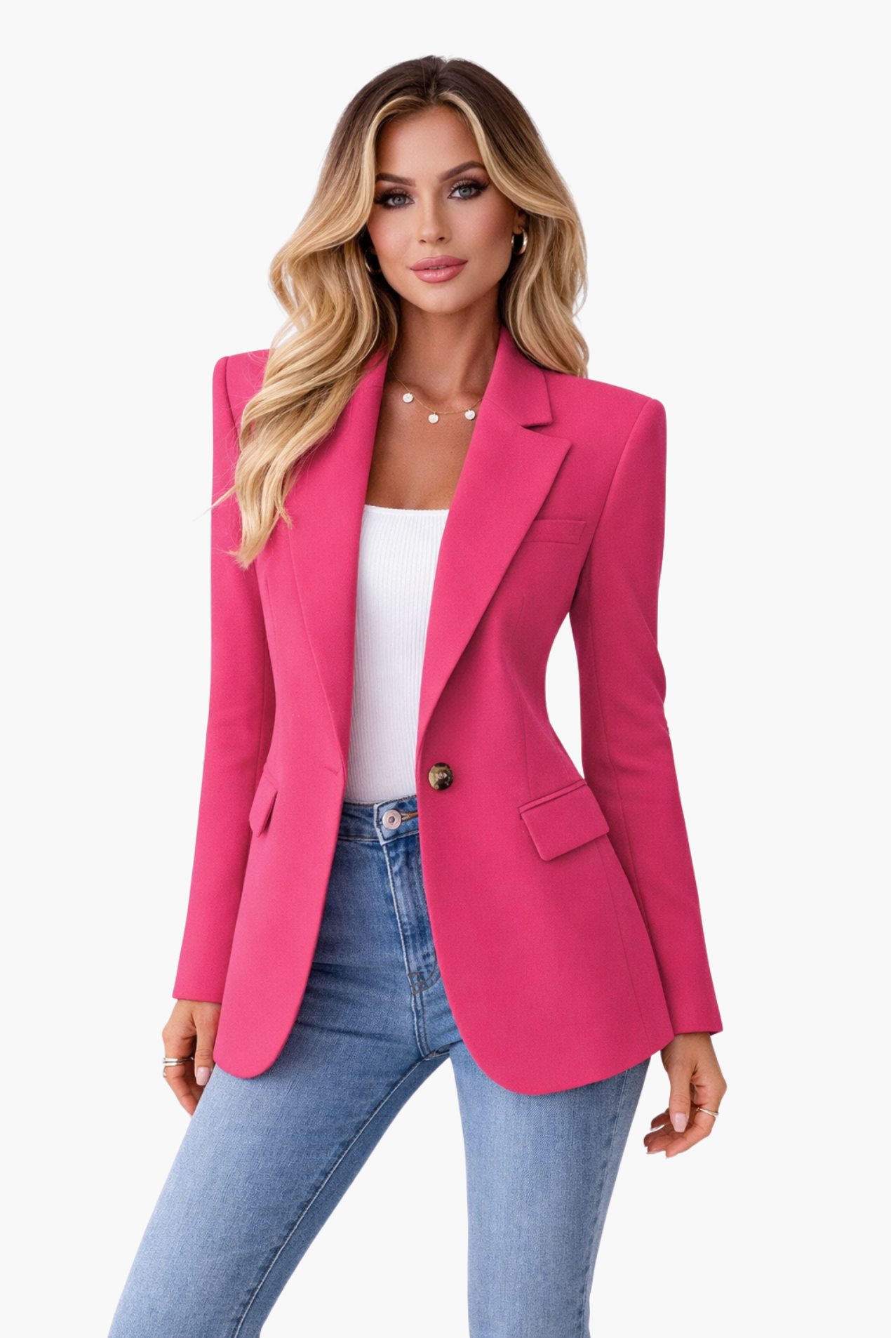 Blazer classique pour femme | Matière lisse