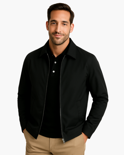 Veste homme zippée à doublure discrète