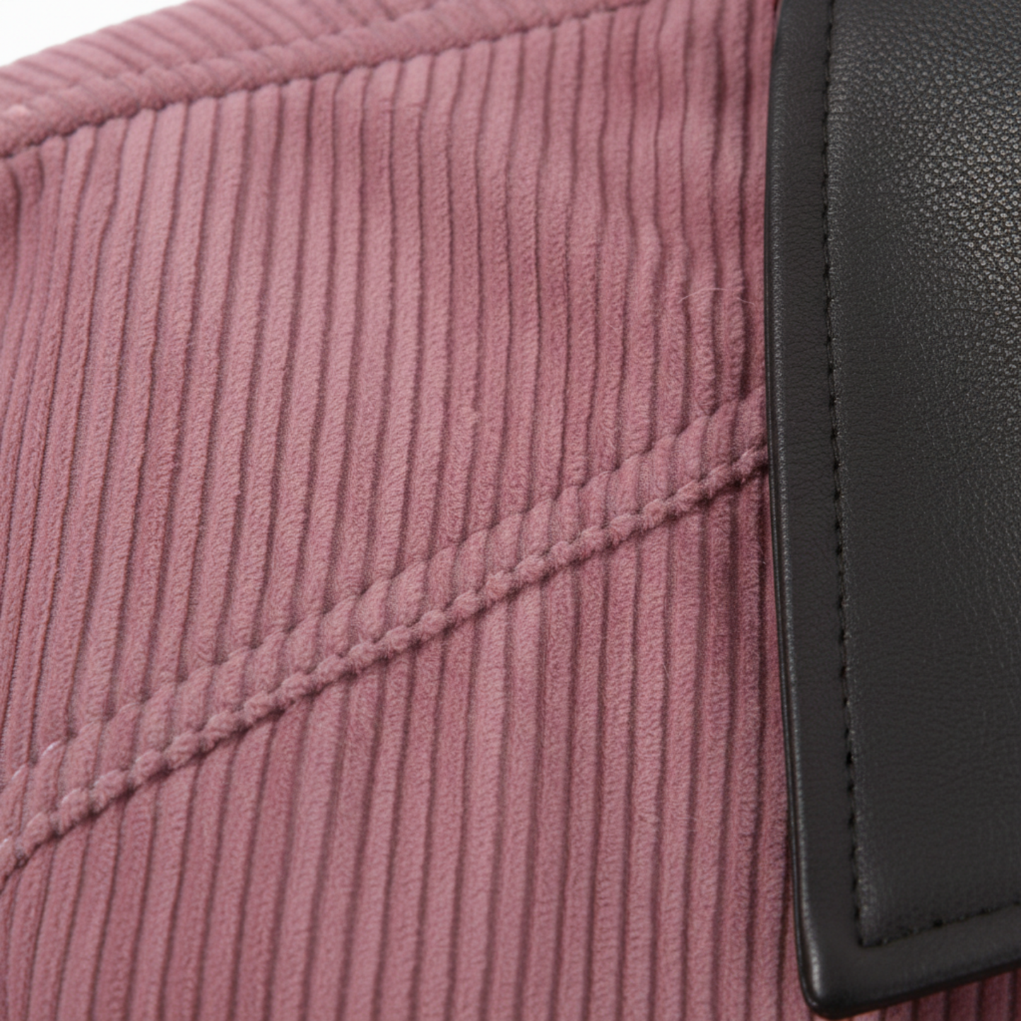 veste courte en velours côtelé rose pour femme, vue de dos