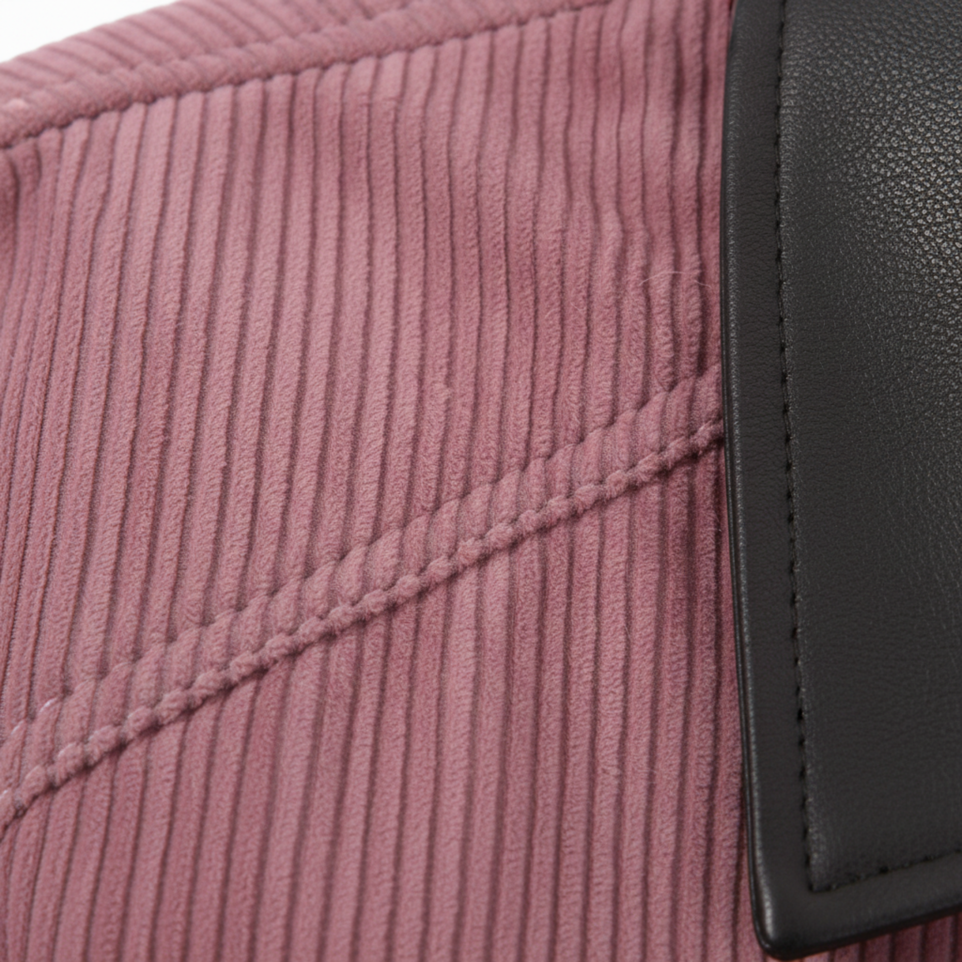 veste courte en velours côtelé rose pour femme, vue de dos