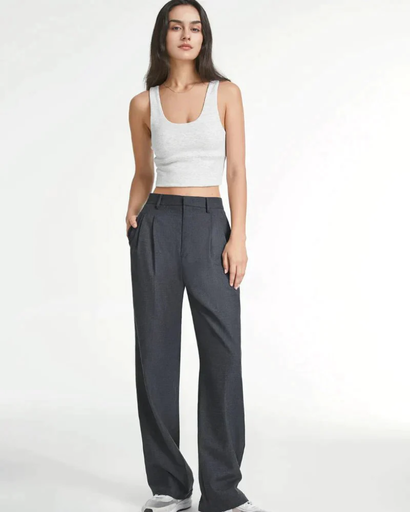 Pantalon Femme à Jambes Larges | Taille Haute & Coupe Élégante