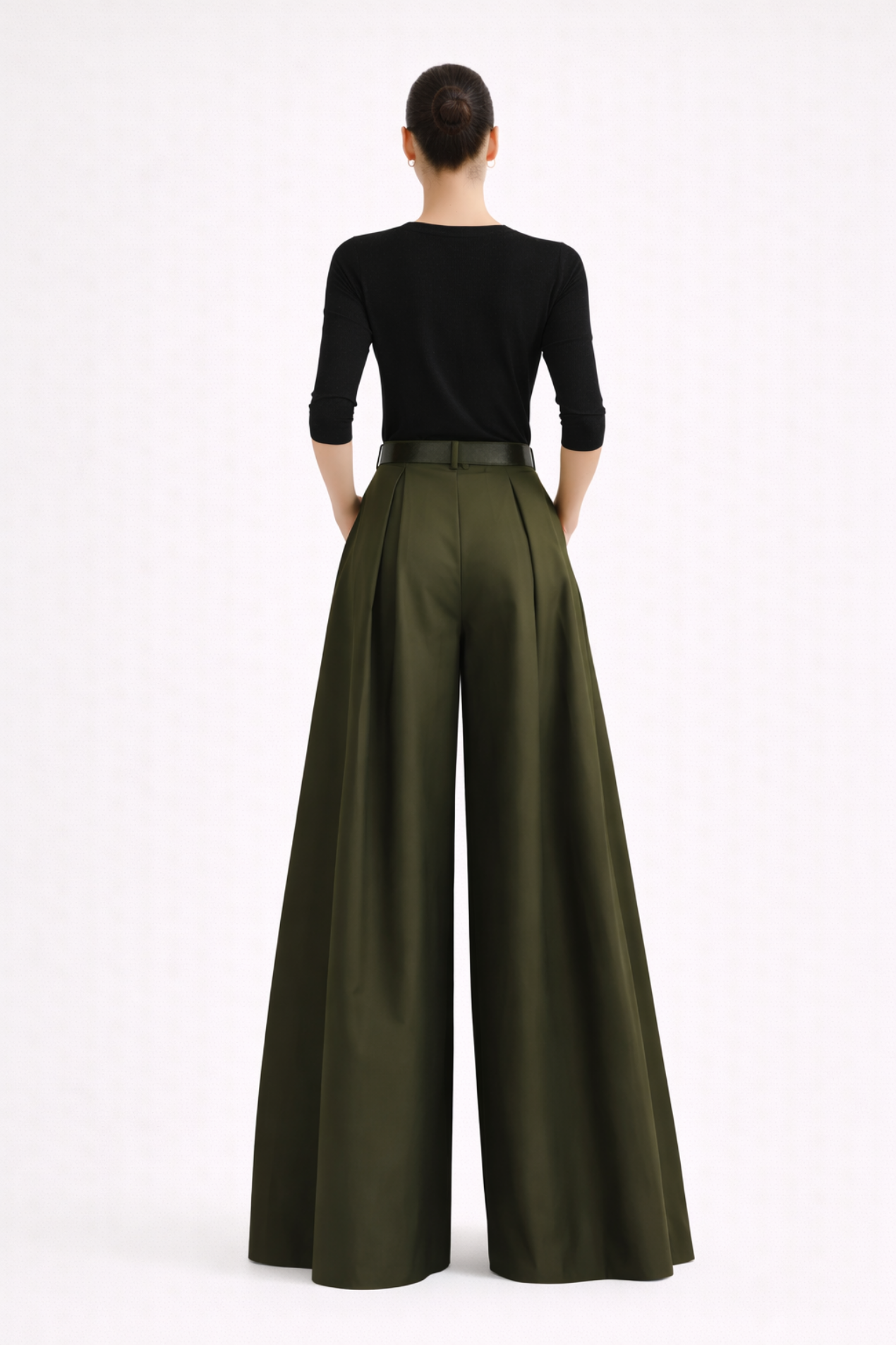 Pantalon Jupe Long Élégant – Taille Haute Femme, Pour Occasions Formelles et Décontractées