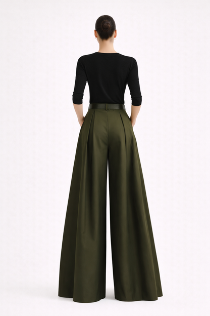 Pantalon Jupe Long Élégant – Taille Haute Femme, Pour Occasions Formelles et Décontractées