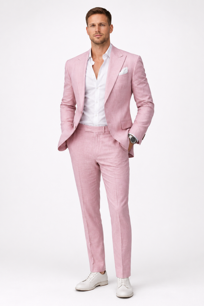 Costume Homme en Lin – Élégance Italienne & Coupe Moderne
