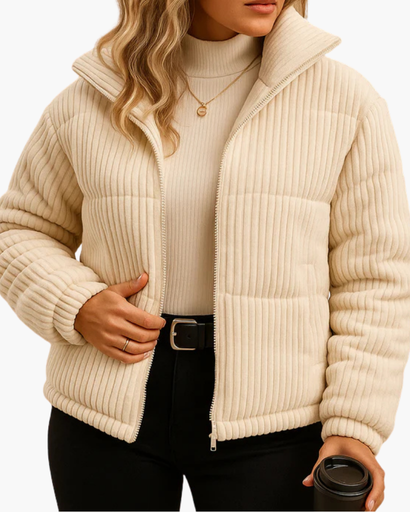 Veste matelassée à col montant pour femme