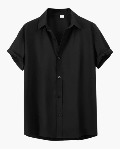 Chemise Décontractée Homme à Manches Courtes avec Col Classique
