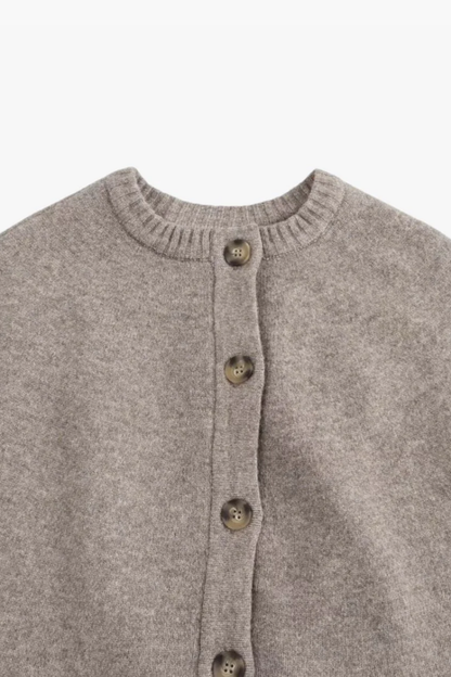 Gilet Cape Court Femme à Boutons – Style Élégant et Moderne