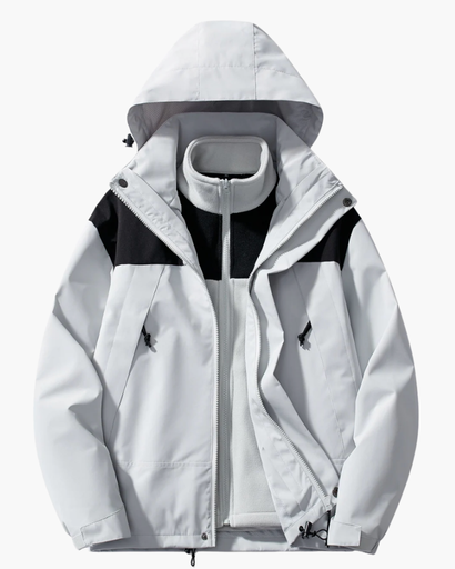 Veste d’Hiver 3 en 1 pour Homme | Imperméable, Chaude et Respirante
