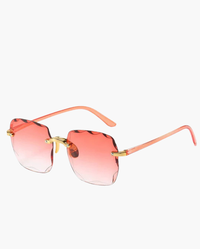 Lunettes de soleil femme à verres ondulés et structure ouverte