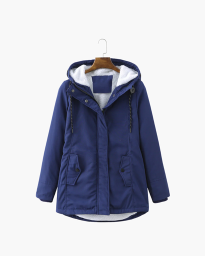 Manteau d’Hiver Femme – Avec Capuche – Doublure Chaude en Fleece – Poches Pratiques