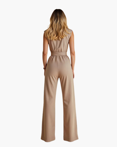 Combinaison Femme Col Montant Ceinturée – Jumpsuit Habillé & Élégant | Soirée & Invitée Mariage